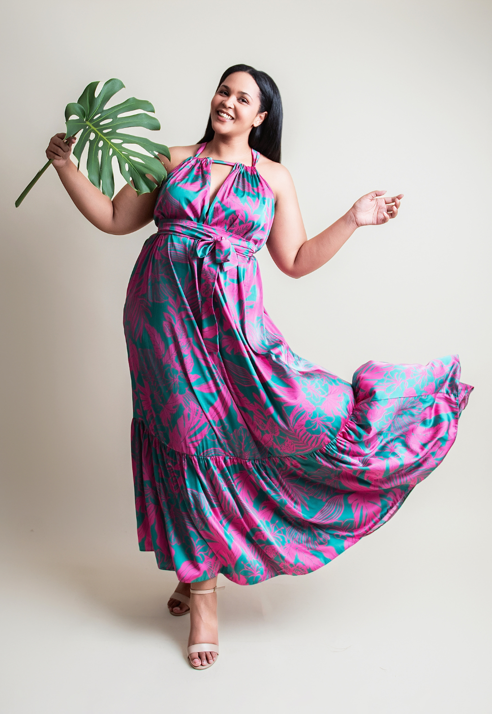 De Chine Frill Dress