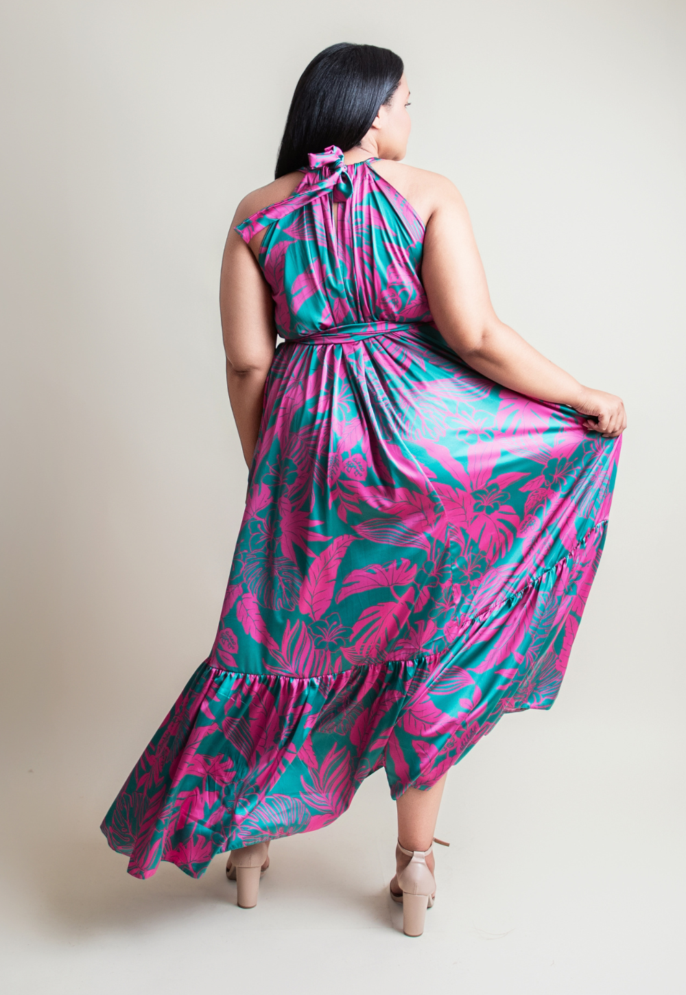 De Chine Frill Dress