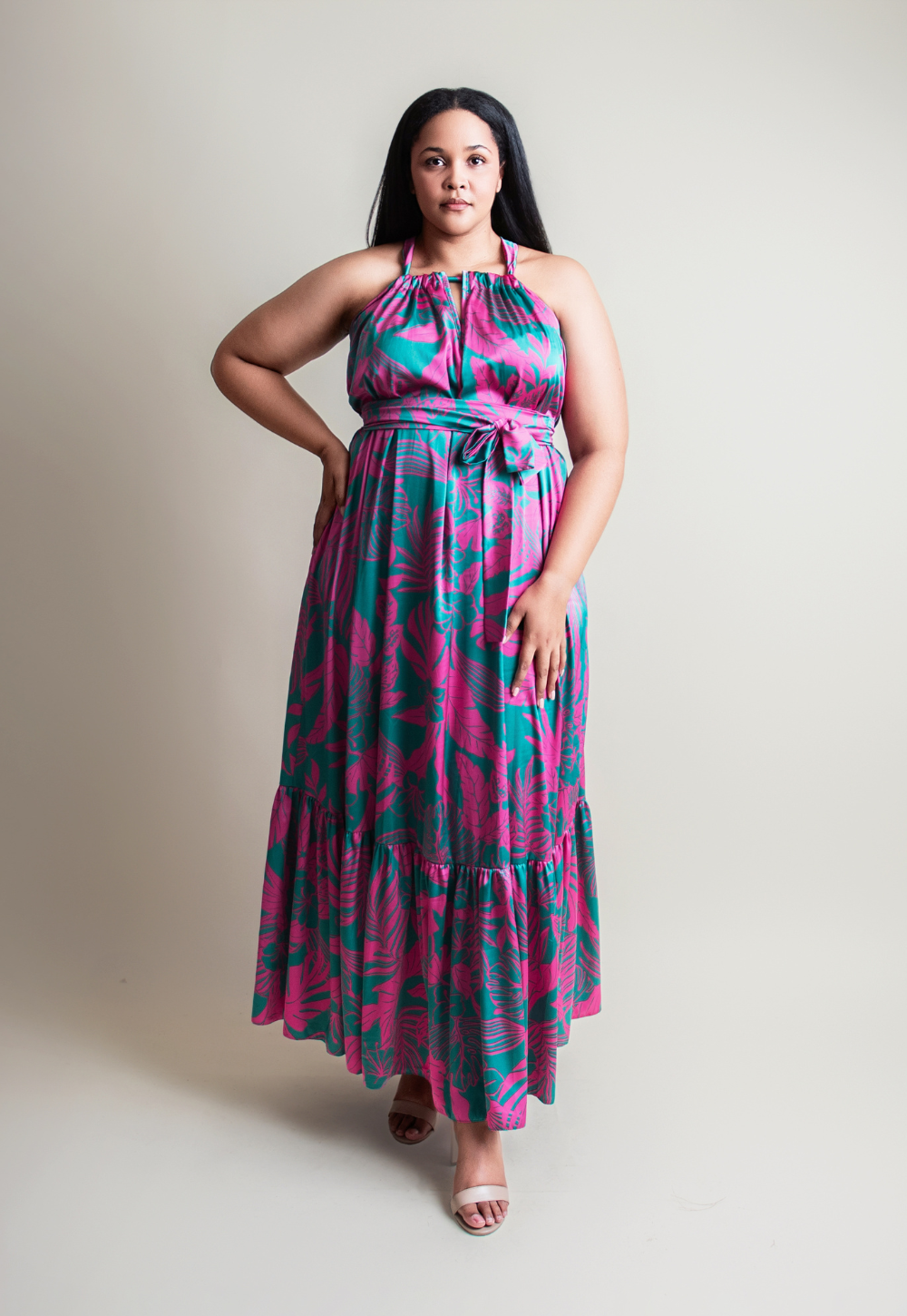 De Chine Frill Dress