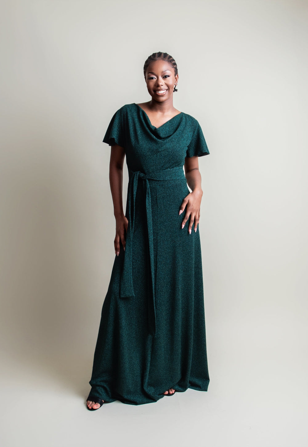Fluidity retro dress in emerald for women Fluidity retro dress in emerald for women