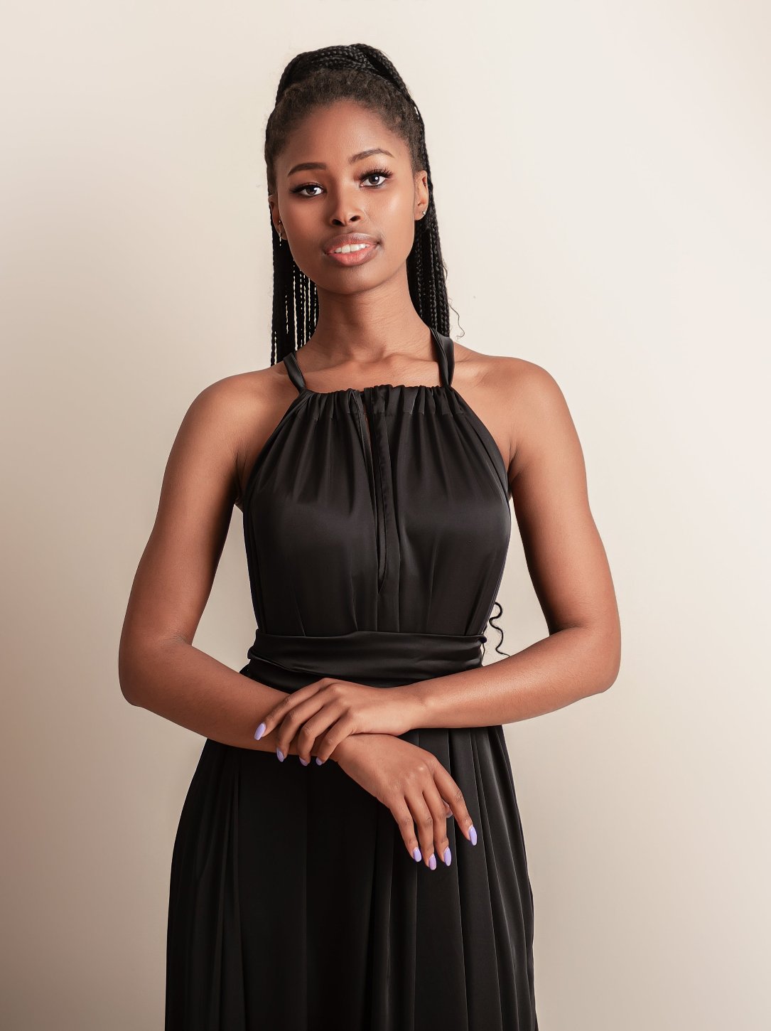De Chine frill dress