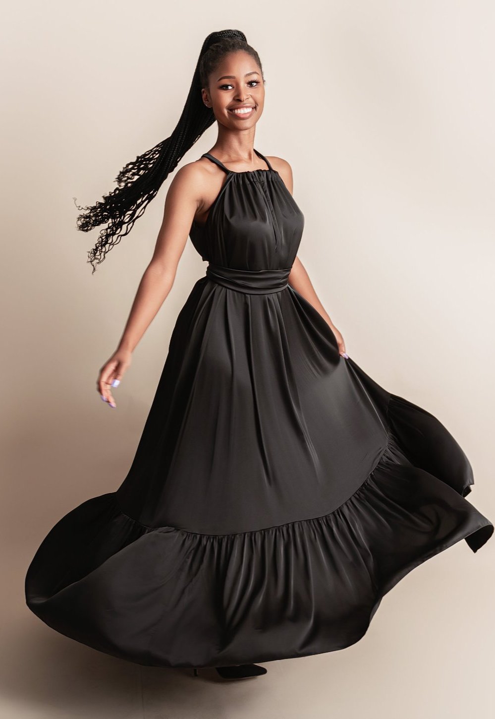 De Chine frill dress