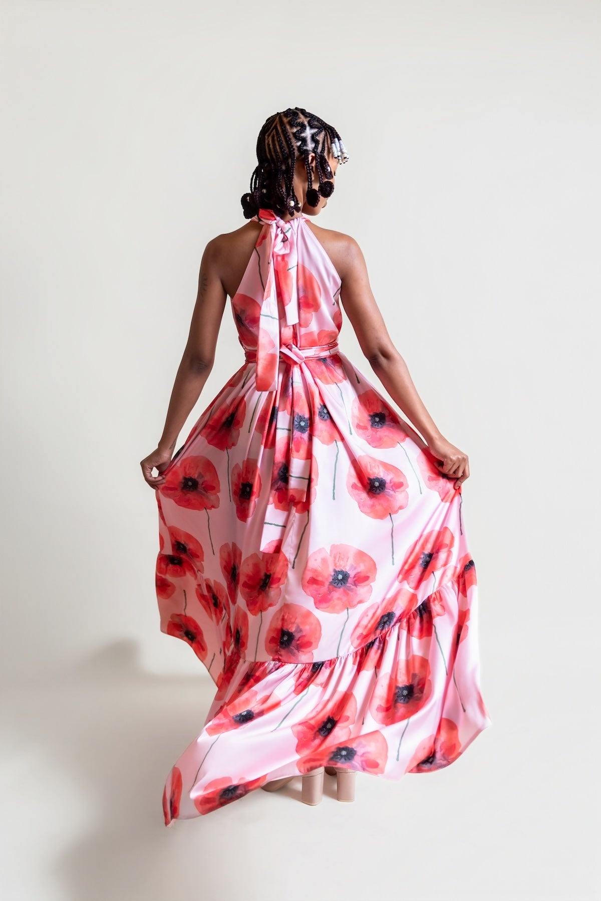 De Chine Frill Dress