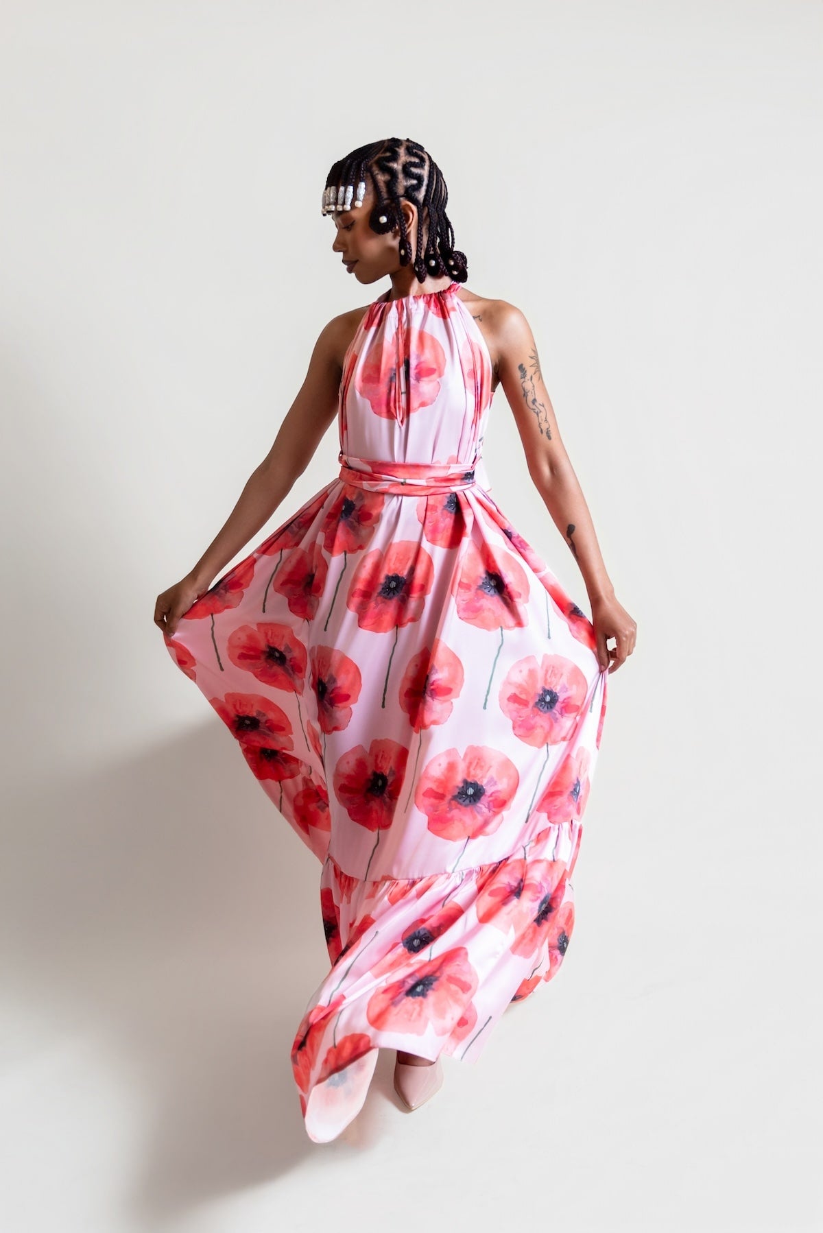 De Chine Frill Dress