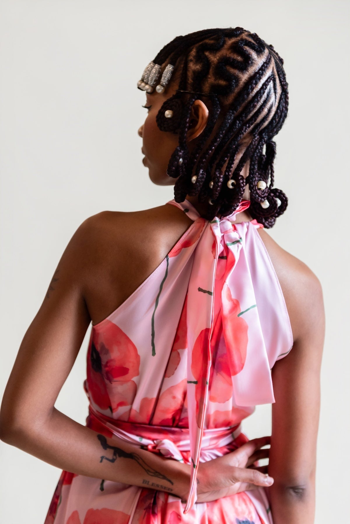 De Chine Frill Dress