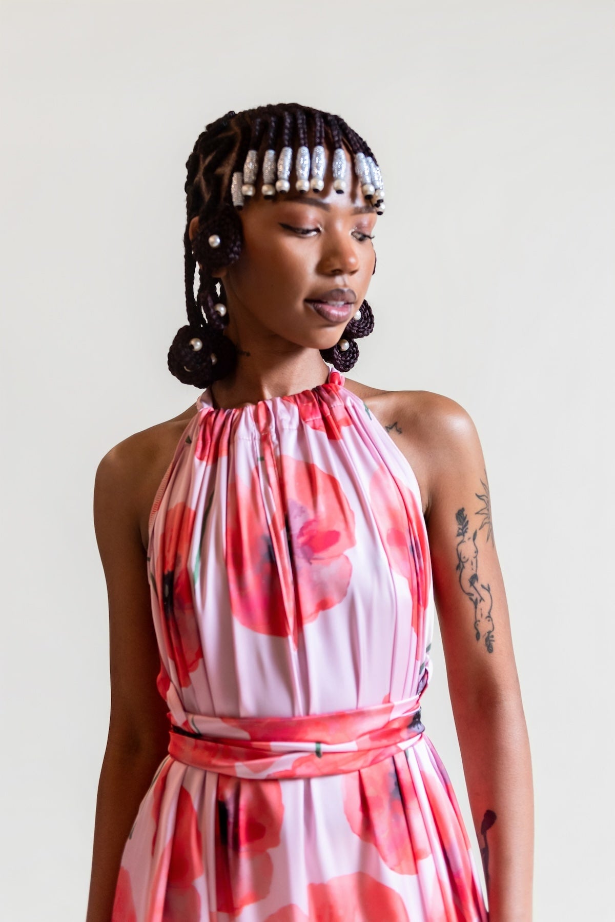 De Chine Frill Dress