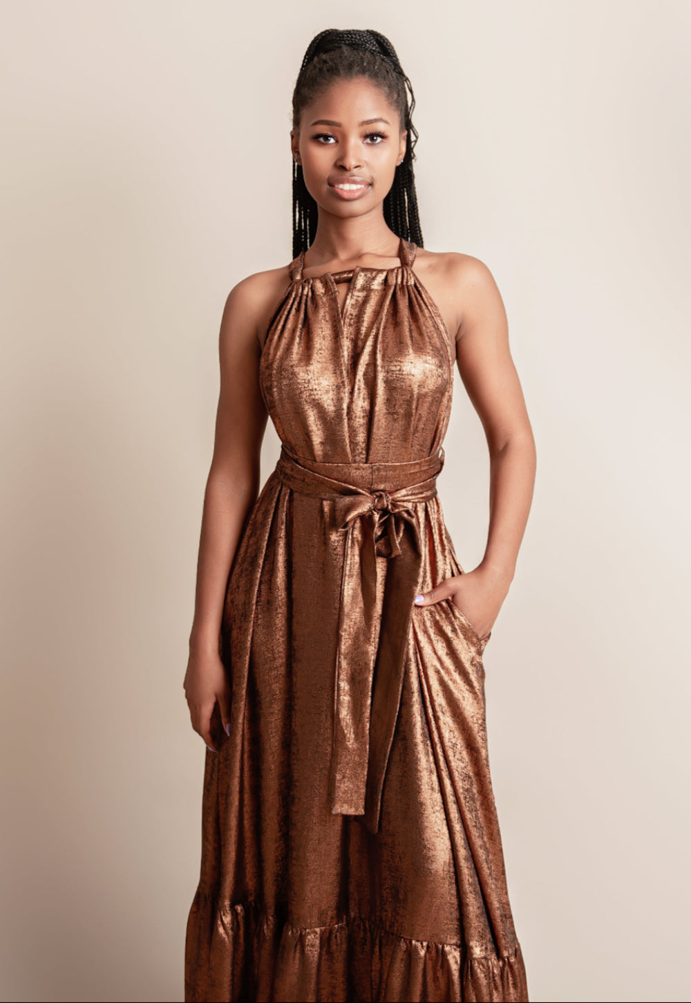 De Chine frill dress