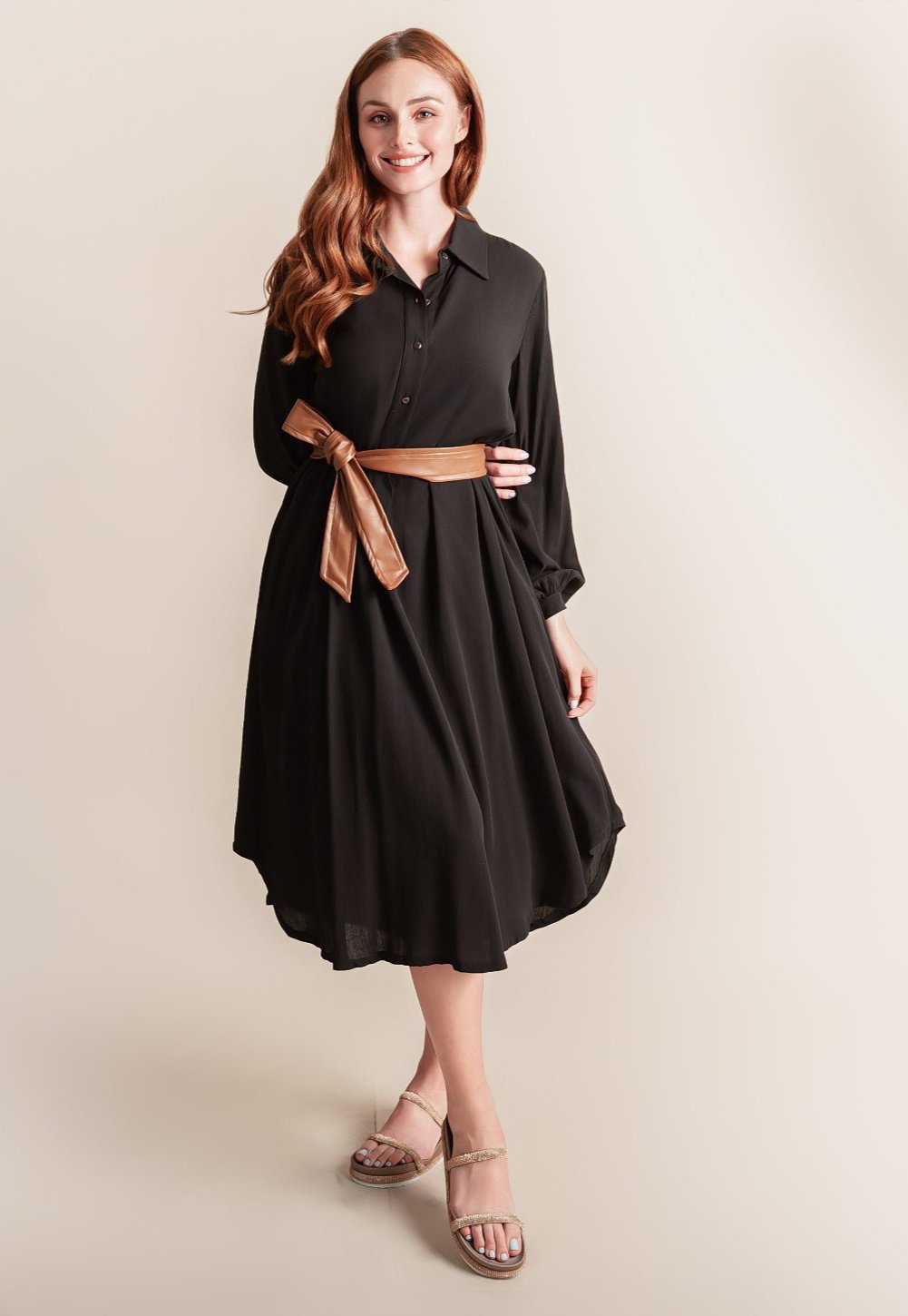 Rayon shirt dress