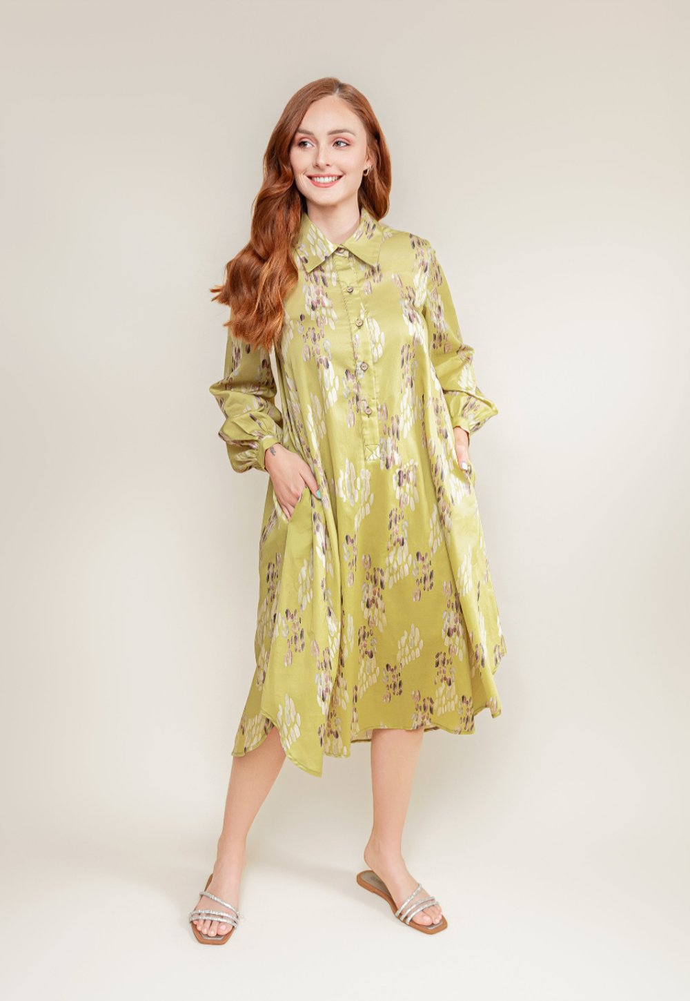 Cotton shirt dress