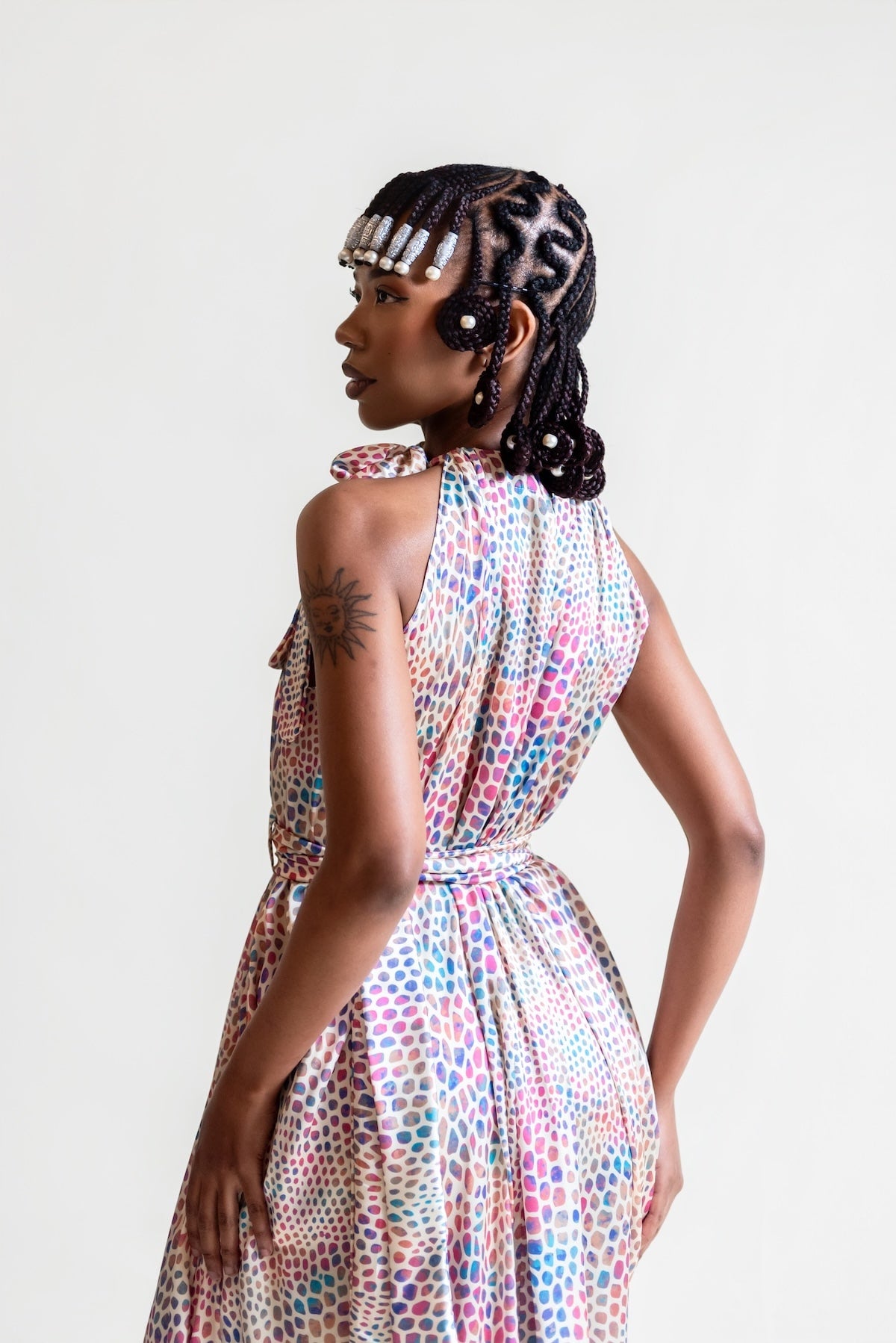 De Chine Frill Dress