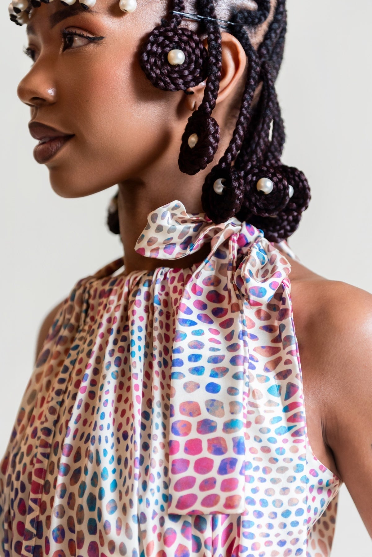 De Chine Frill Dress