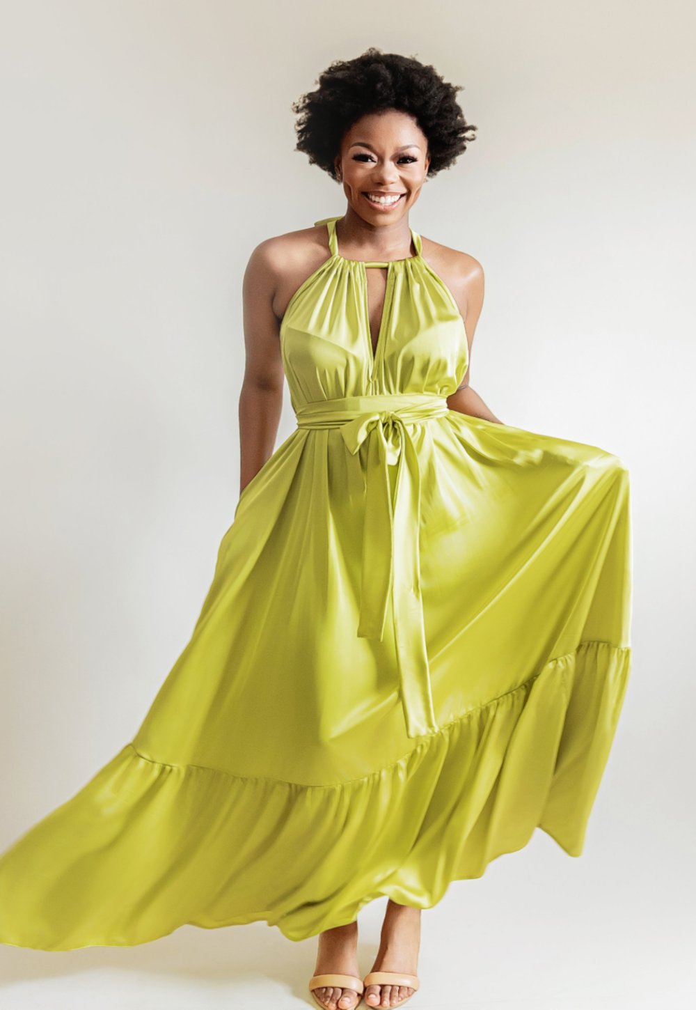 De Chine frill dress