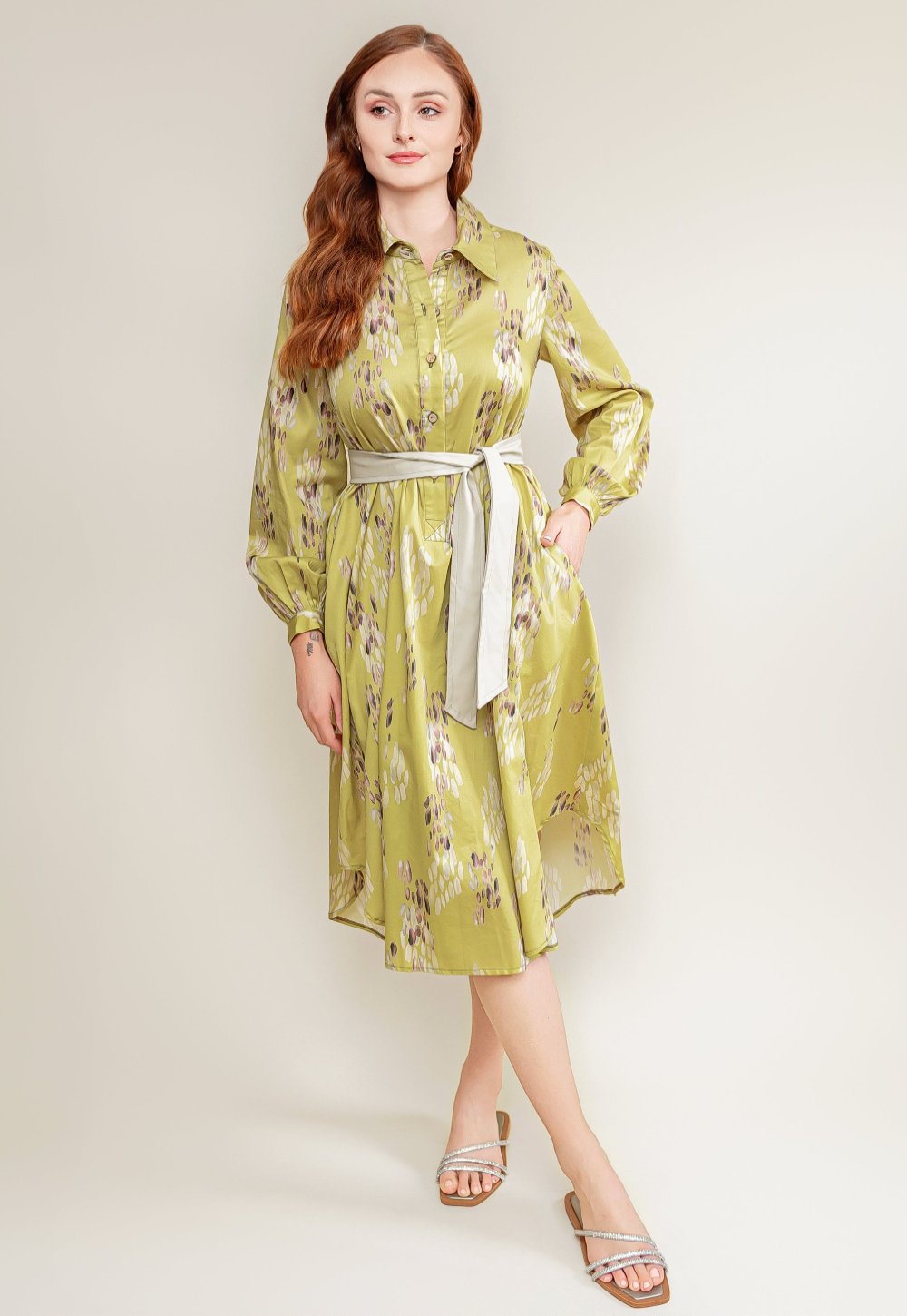 Cotton shirt dress