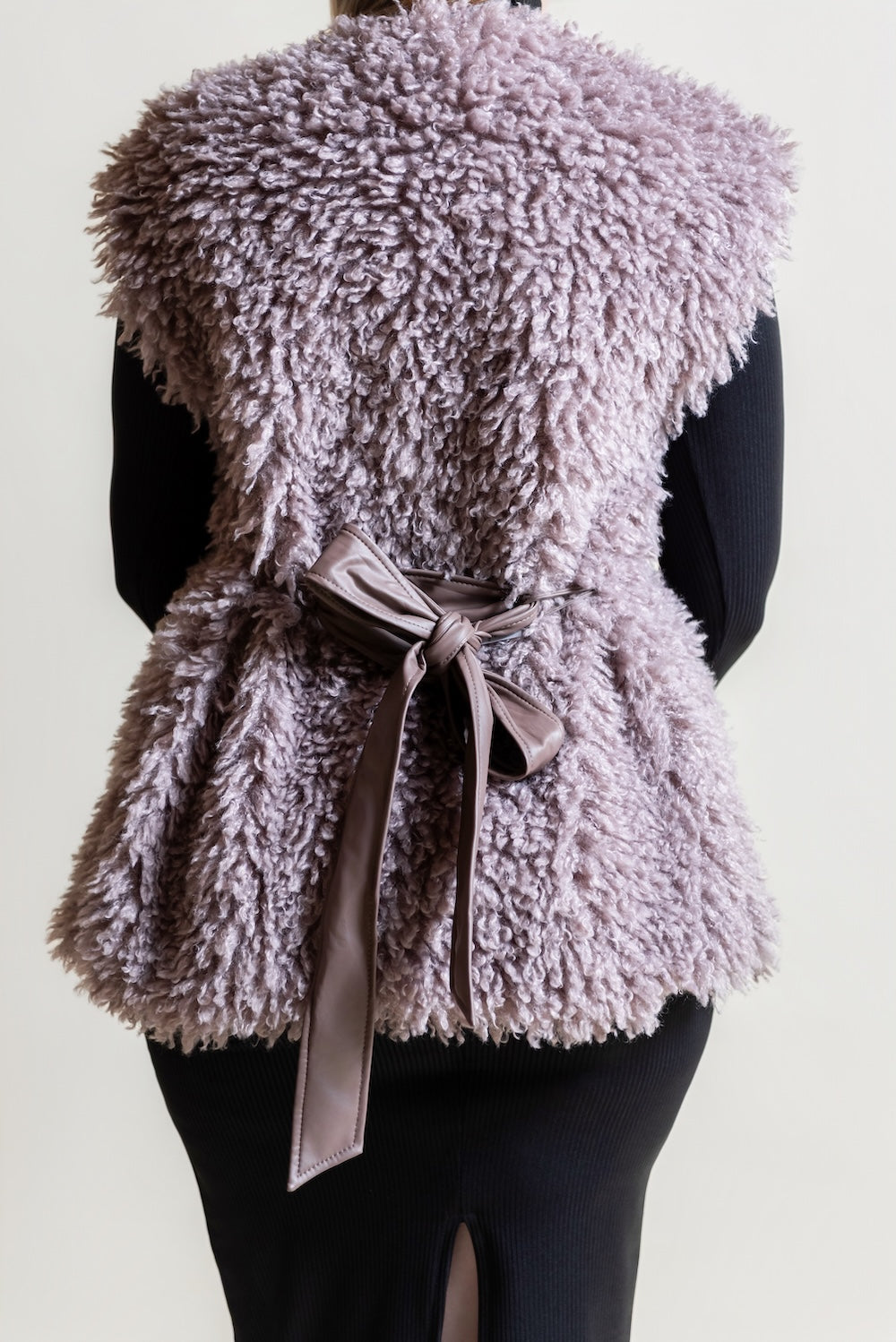 Faux Fur Gilet & Tie