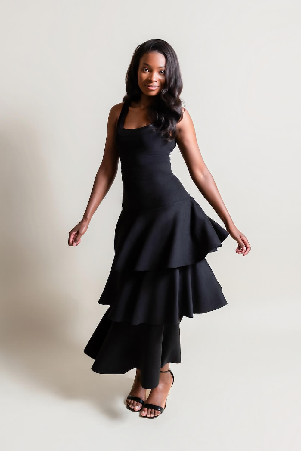 Suede Waterfall Skirt