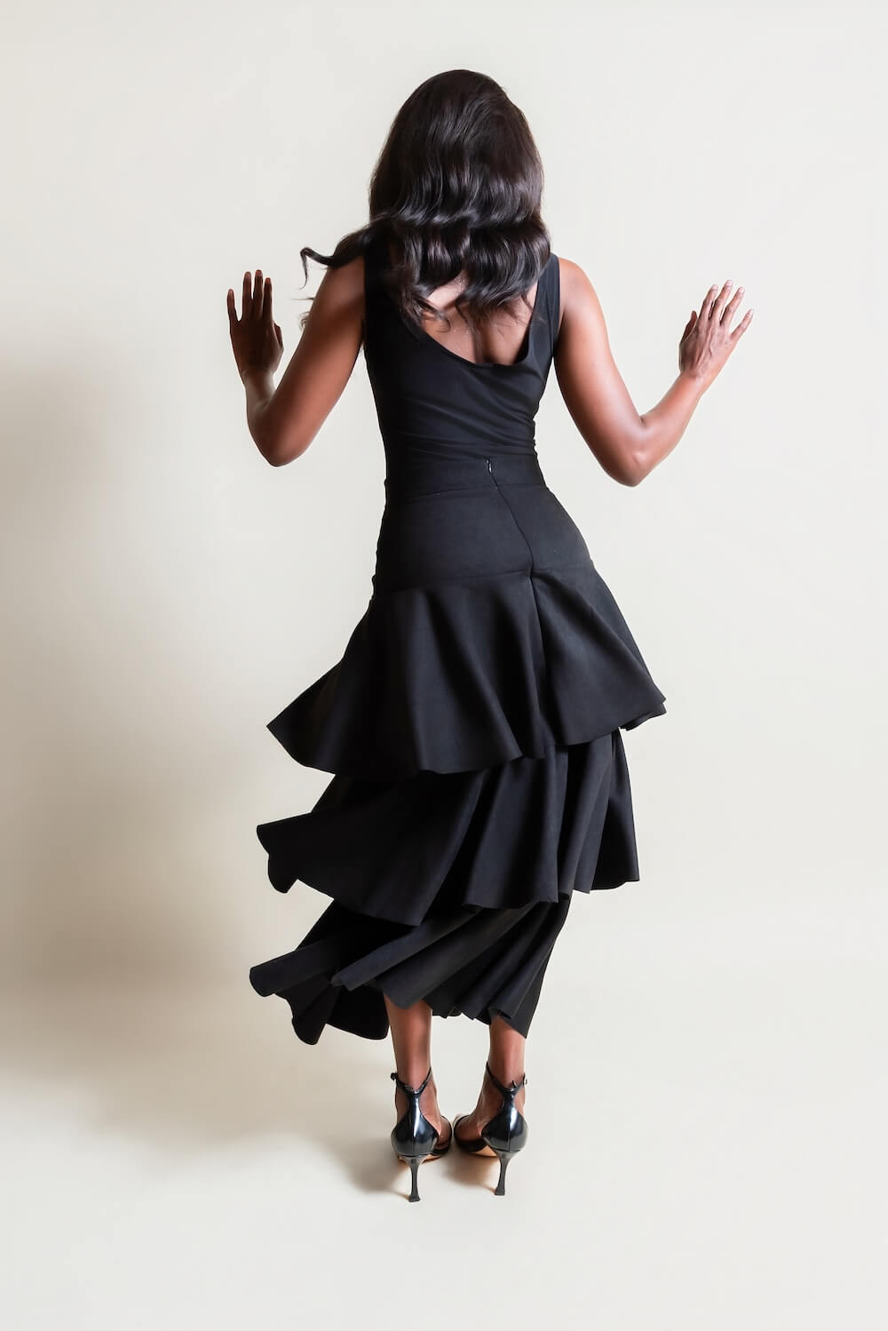 Suede Waterfall Skirt