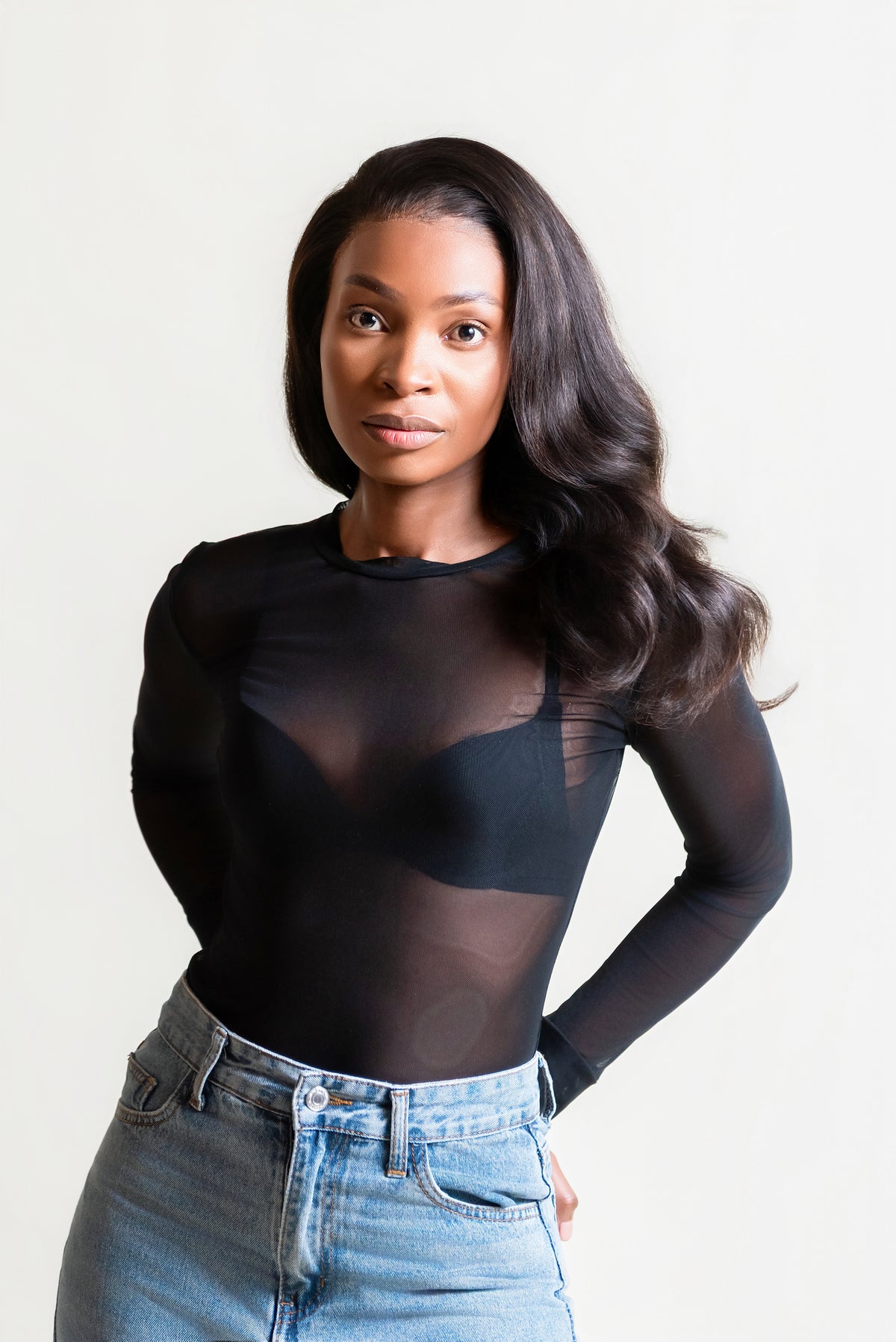 Round Neck Mesh Top