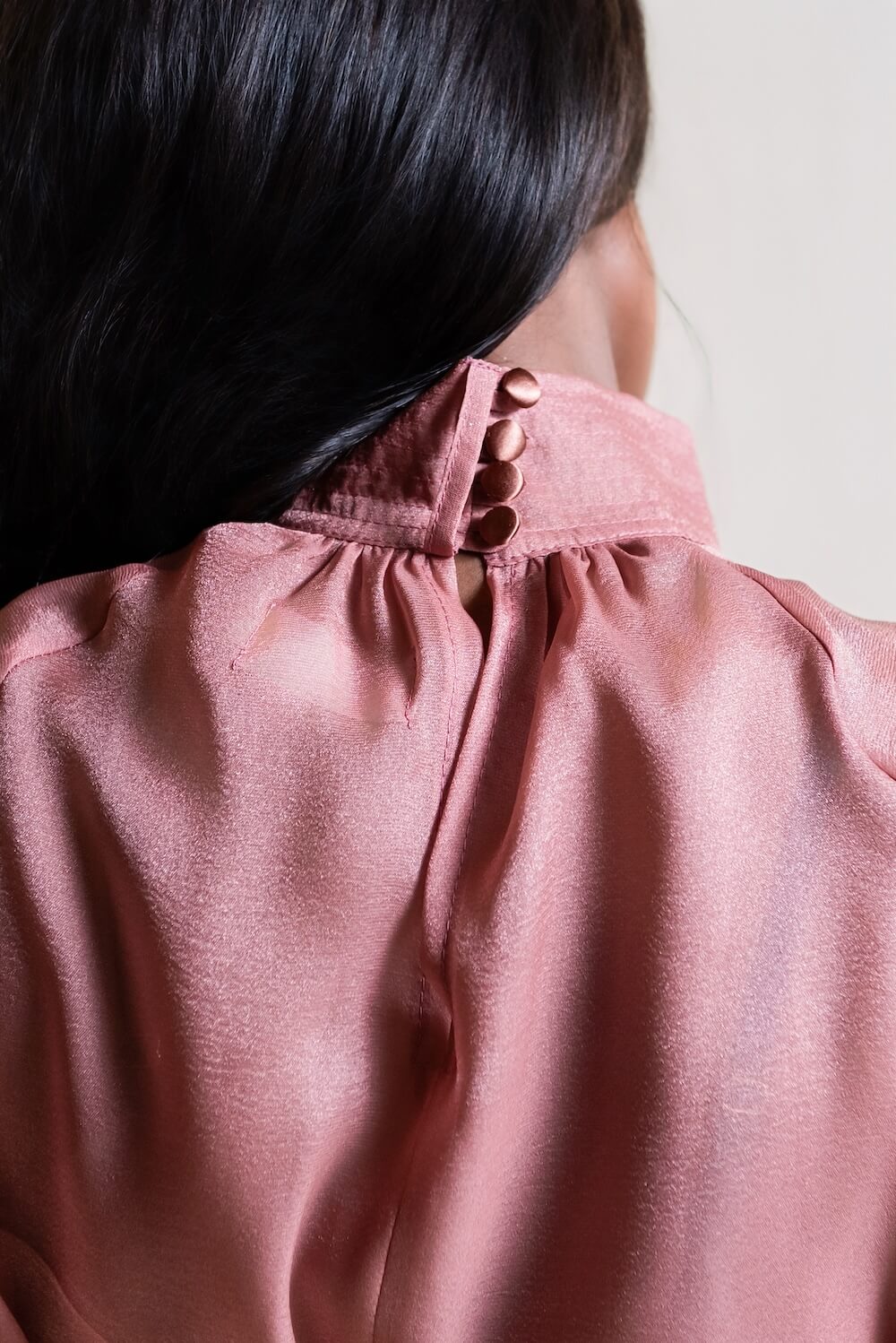 Organza bow blouse