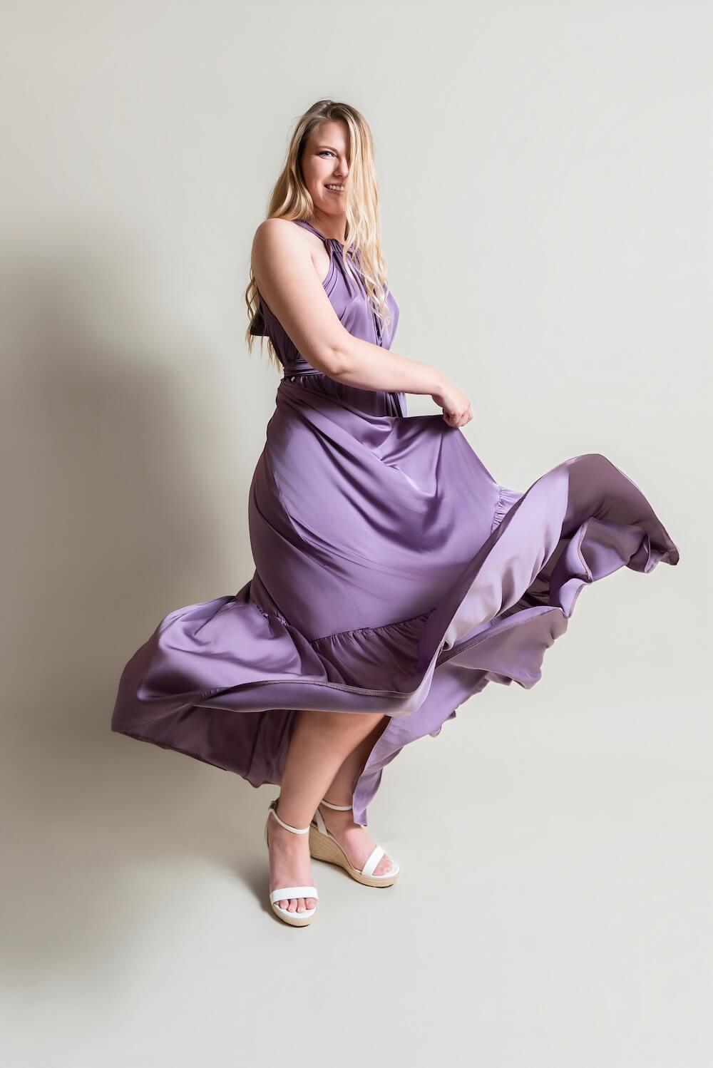 De Chine Frill Dress