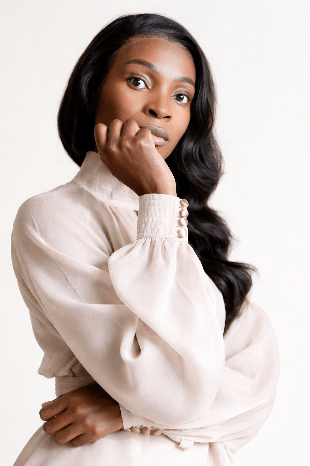 Organza bow blouse