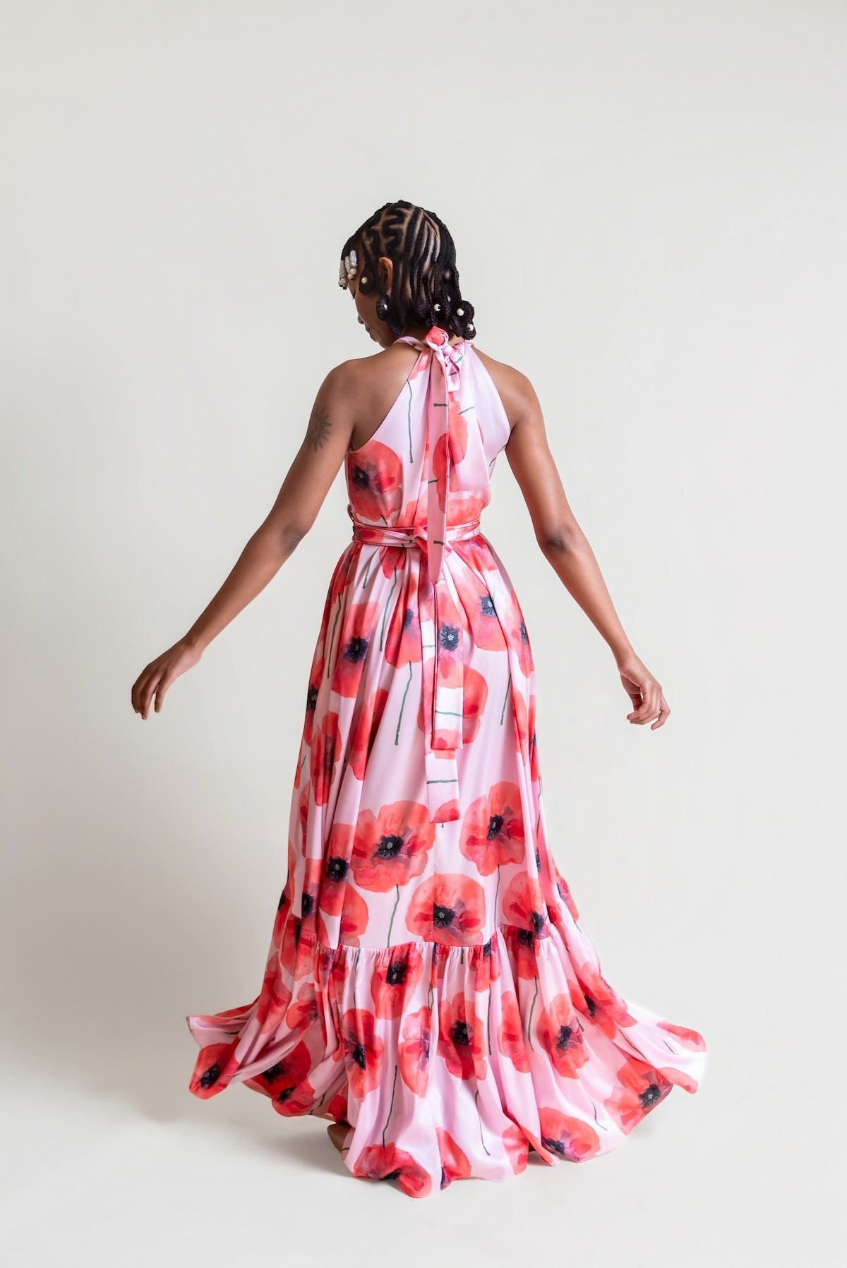 De Chine Frill Dress