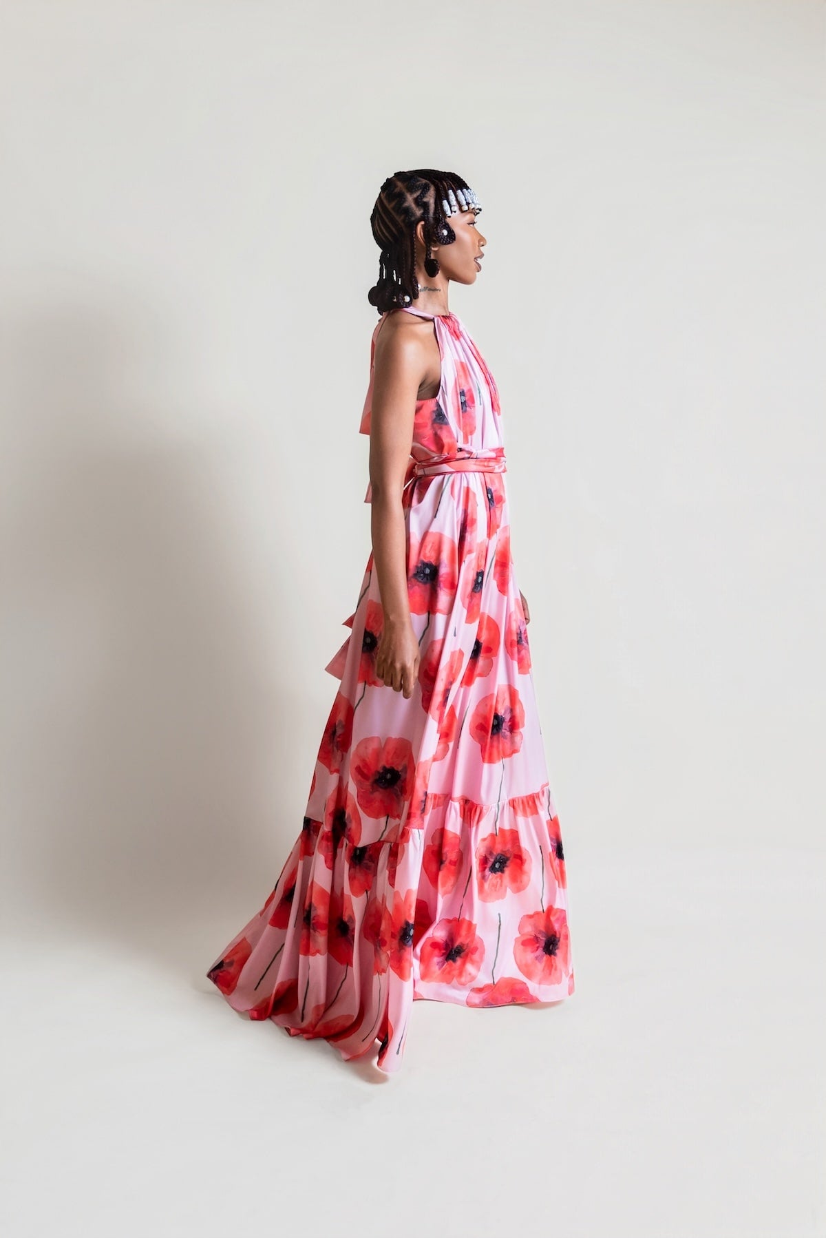 De Chine Frill Dress