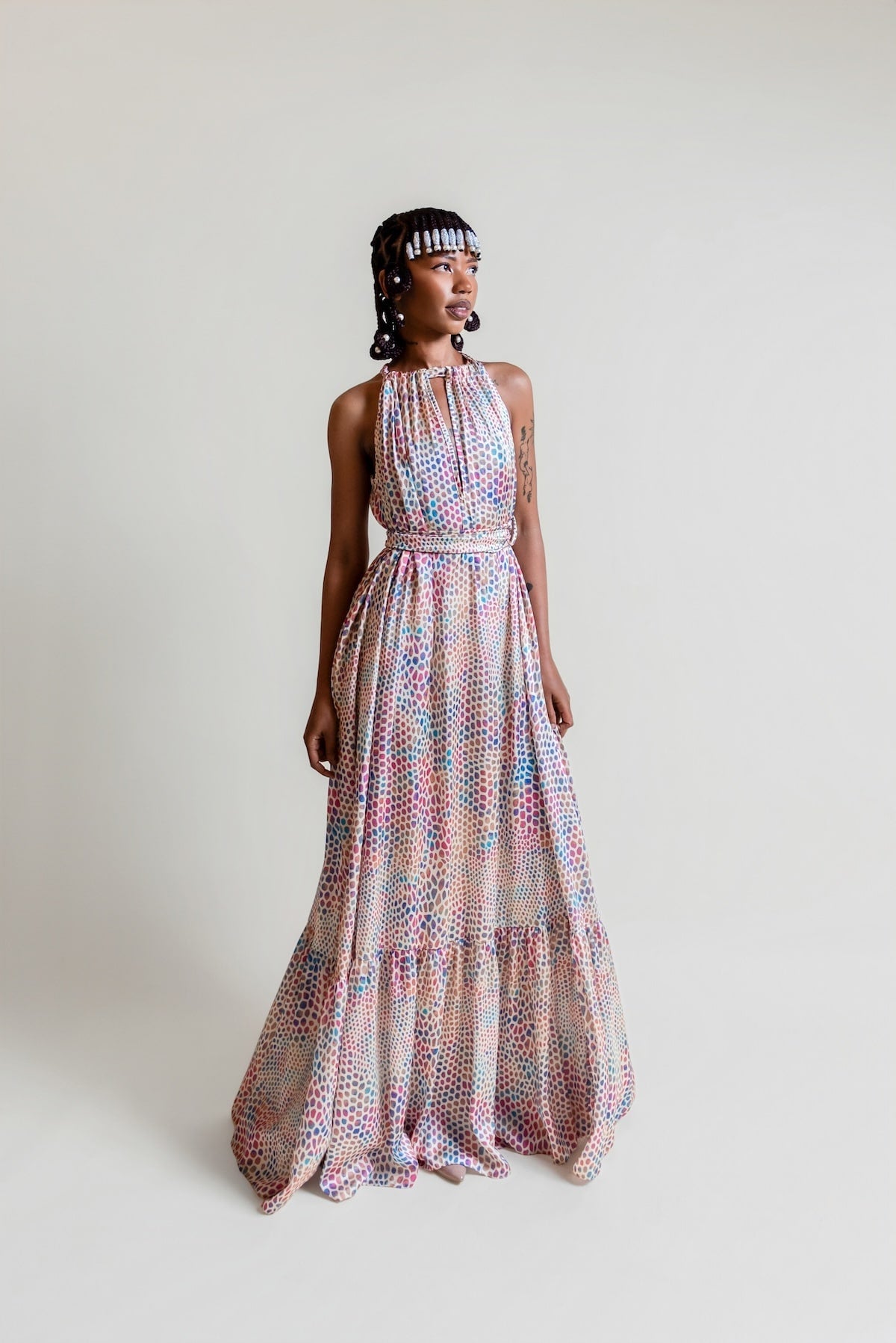 De Chine Frill Dress