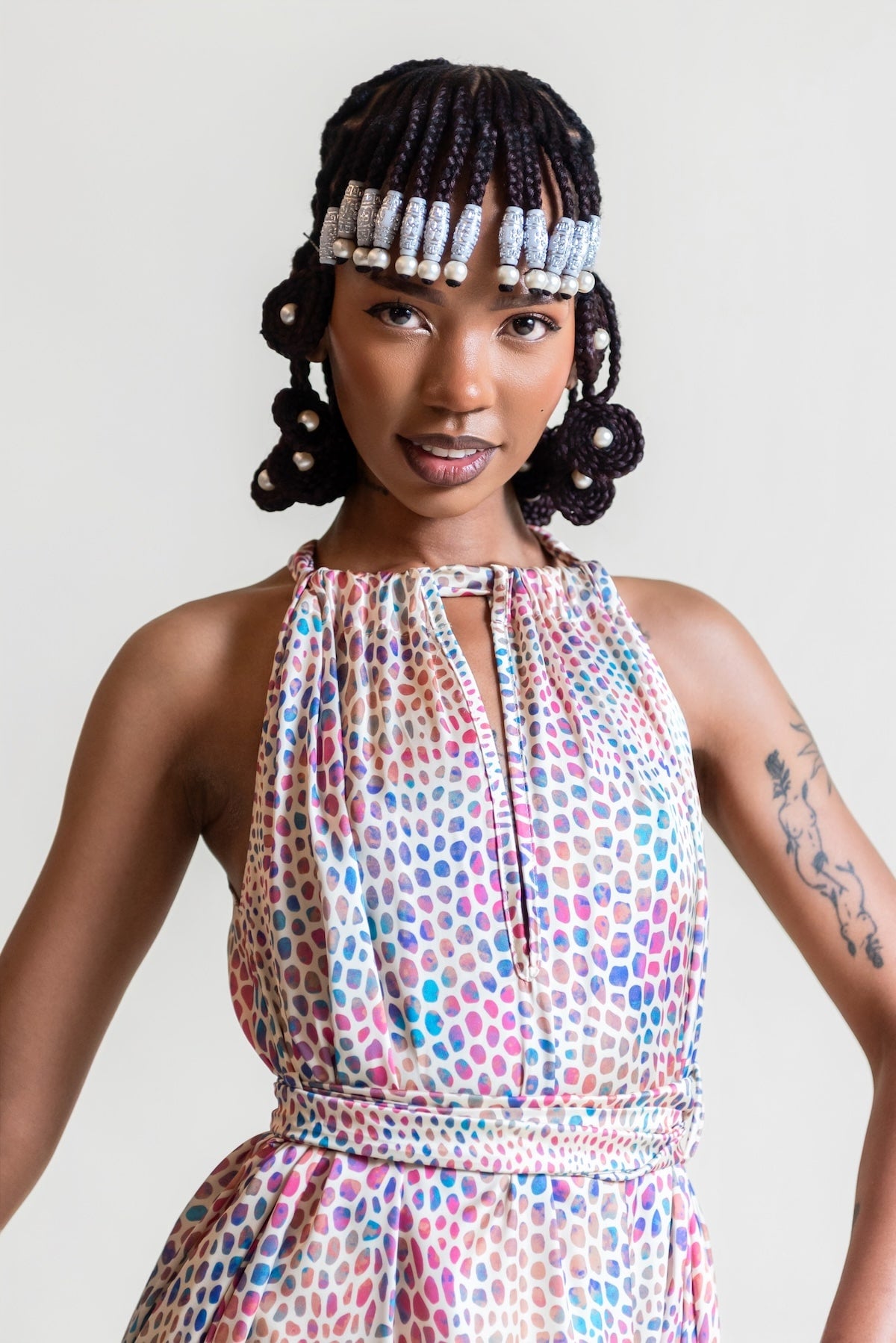 De Chine Frill Dress