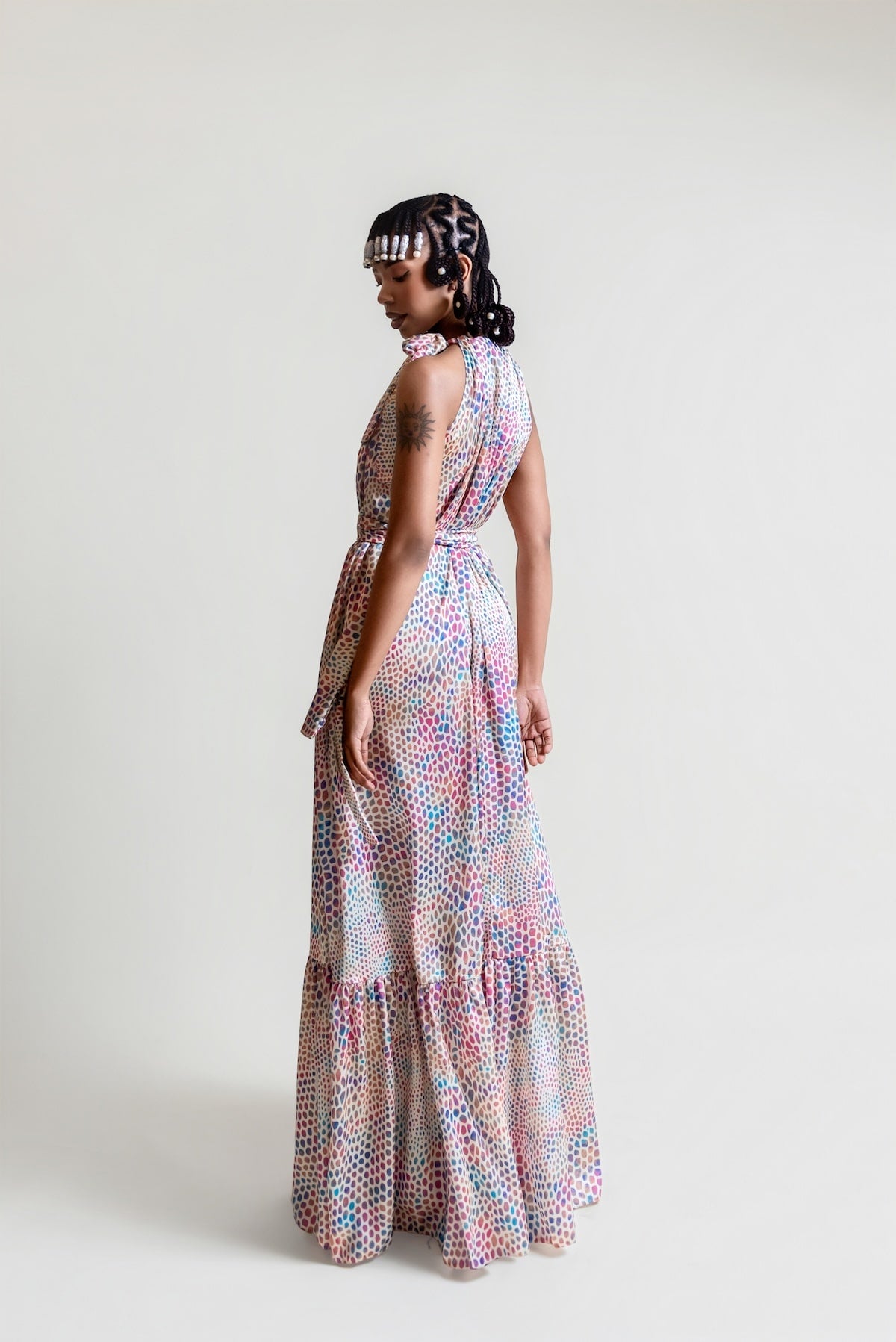 De Chine Frill Dress