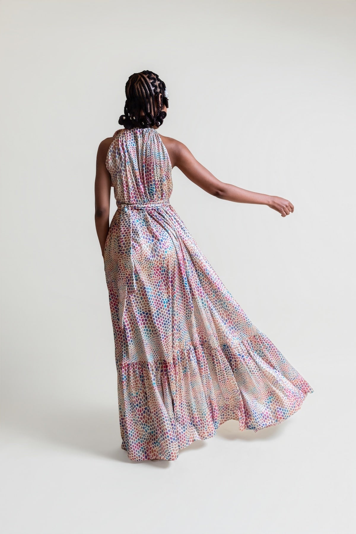 De Chine Frill Dress