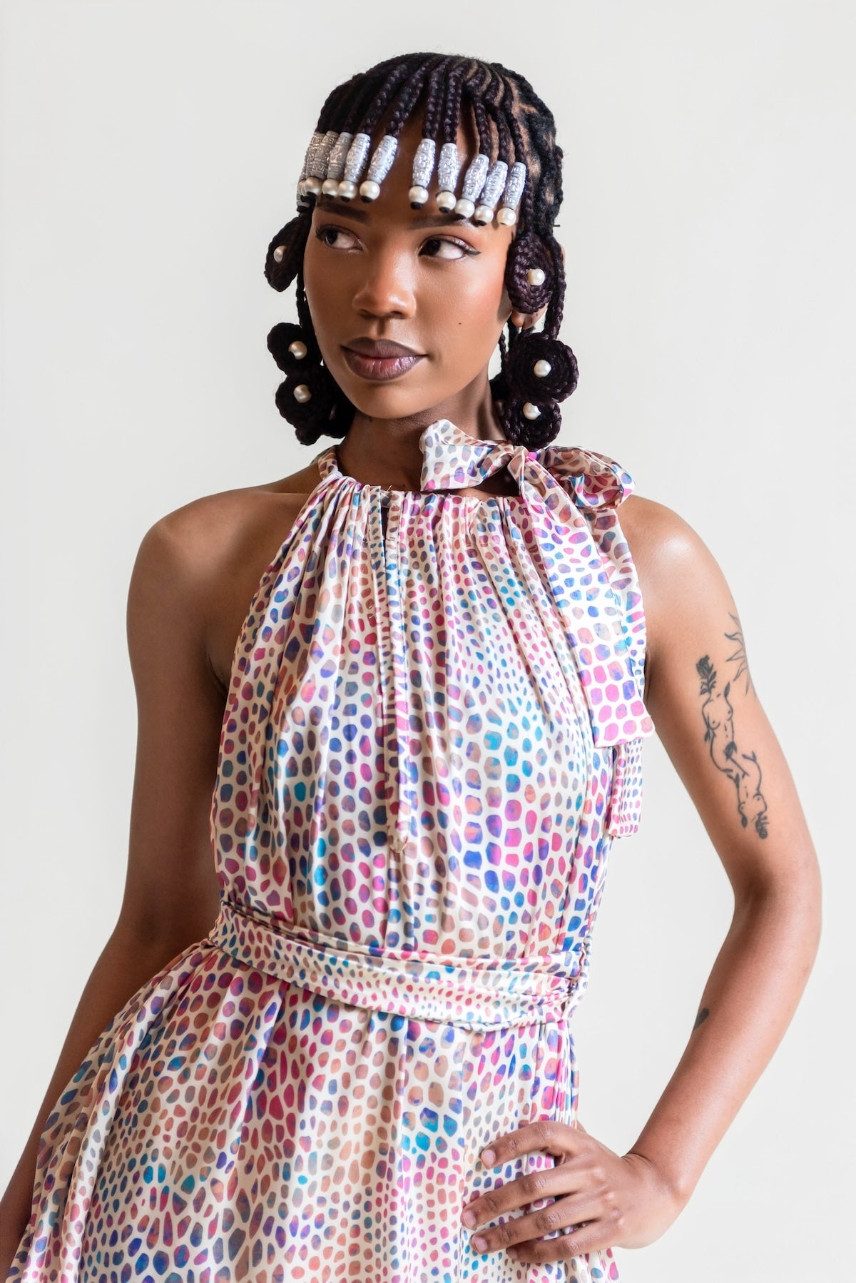 De Chine Frill Dress