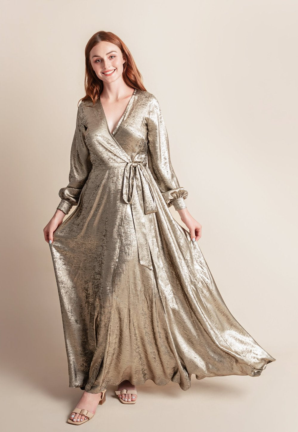 Satin wrap Dress