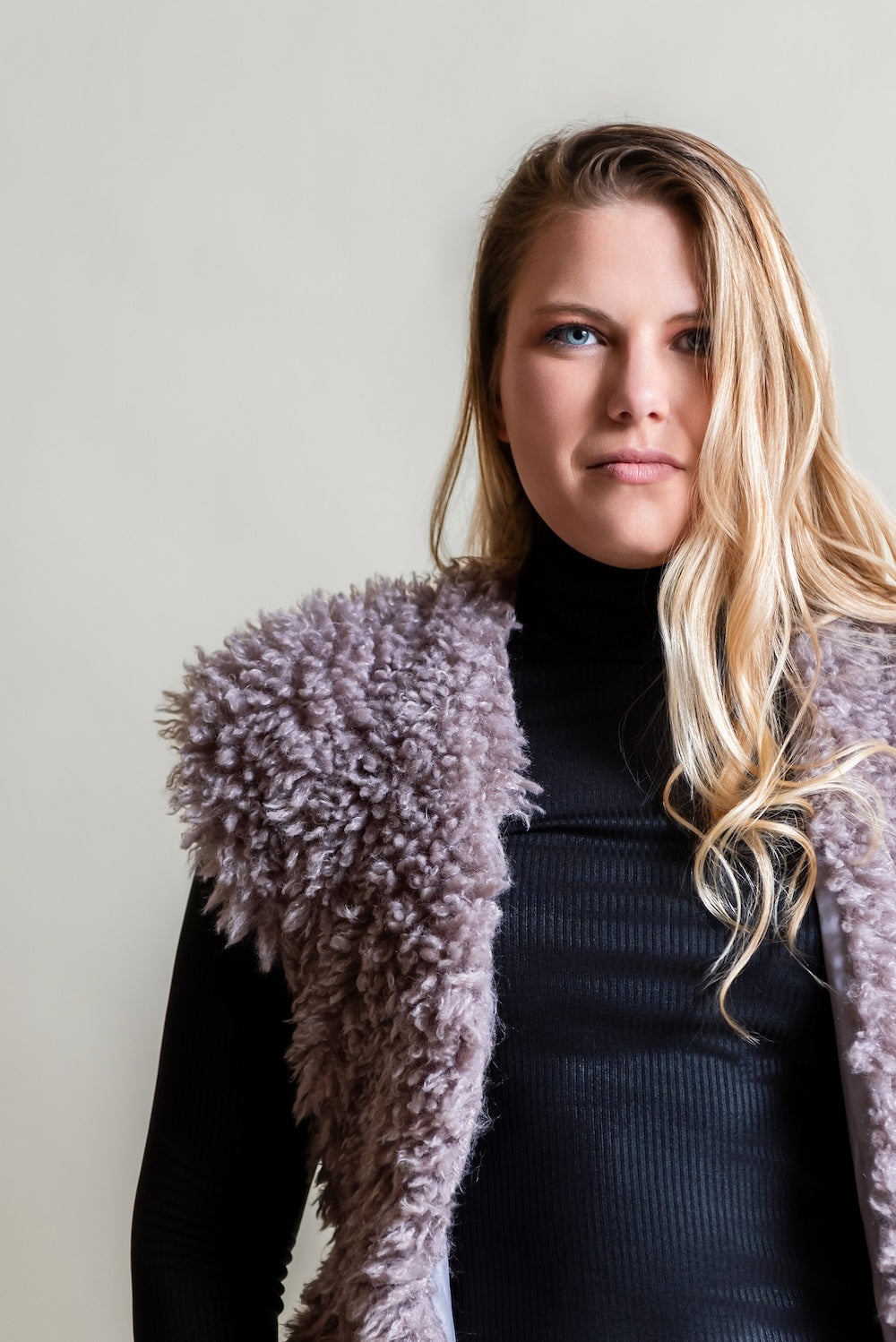 Faux Fur Gilet & Tie