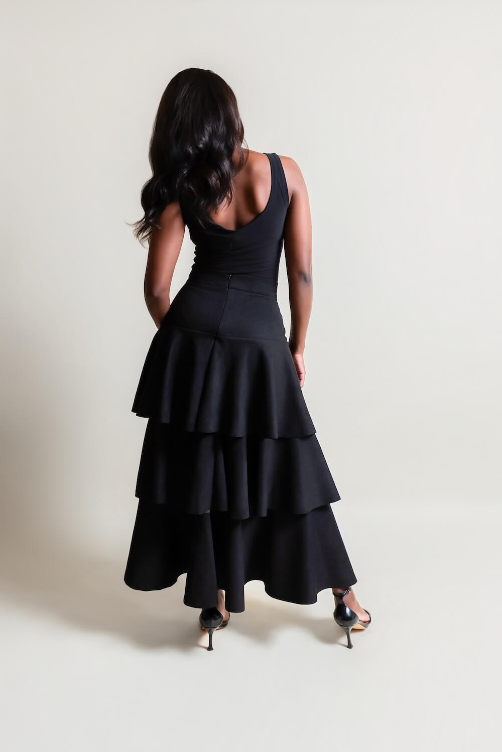 Suede Waterfall Skirt