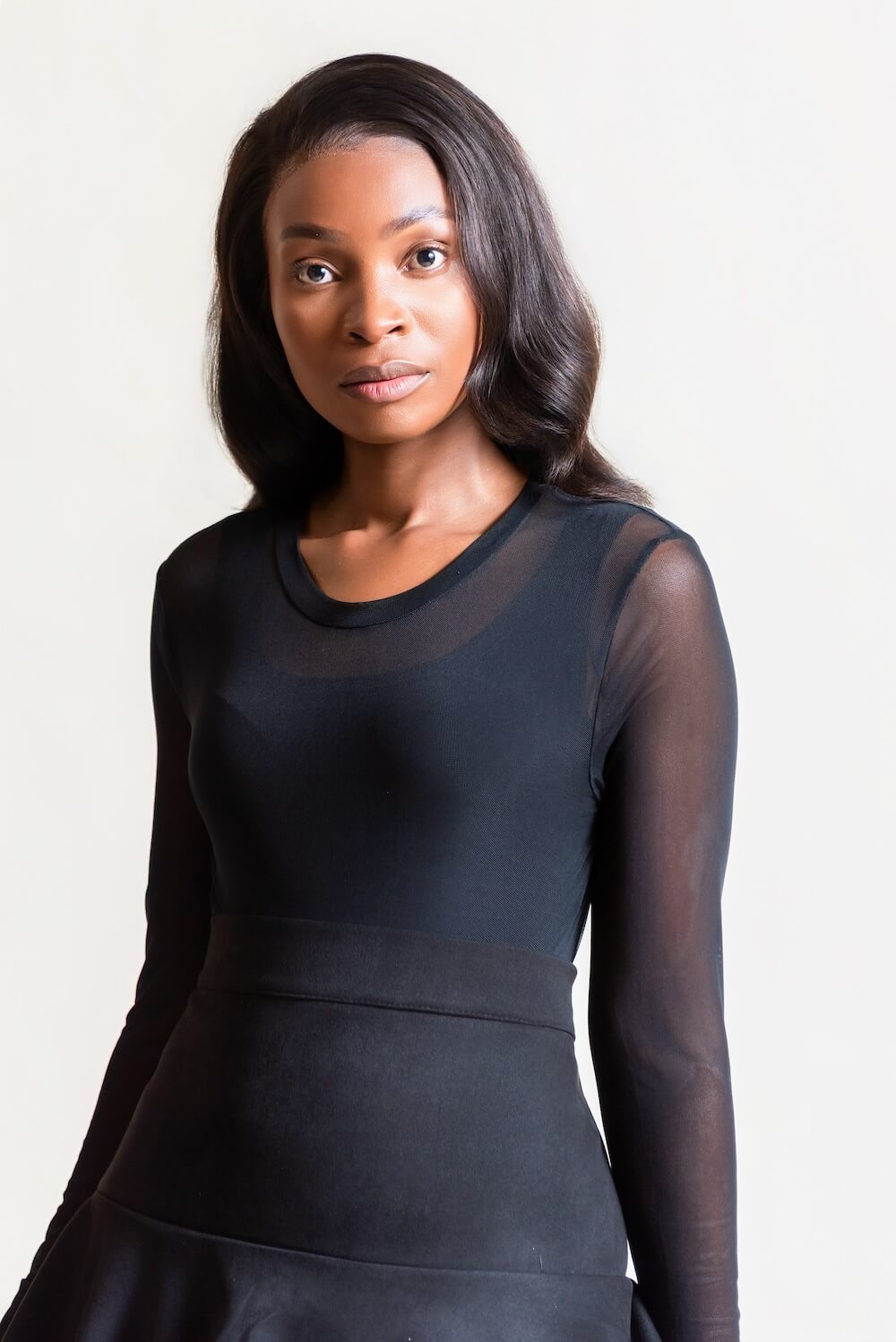 Round Neck Mesh Top