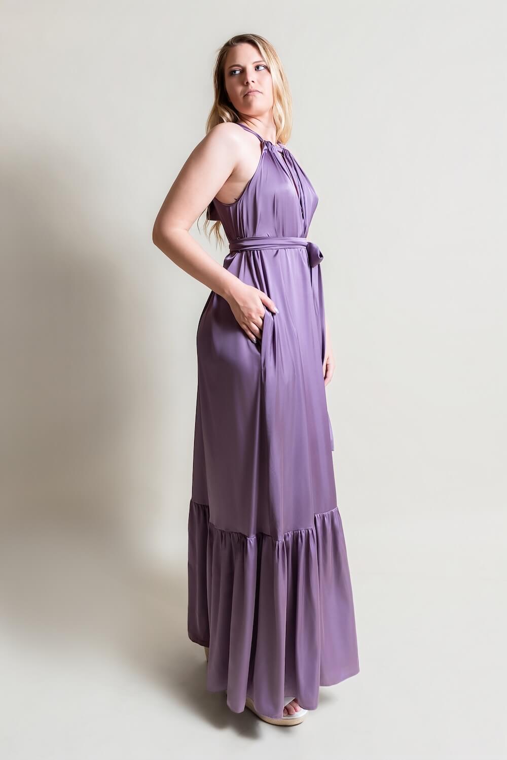 De Chine Frill Dress