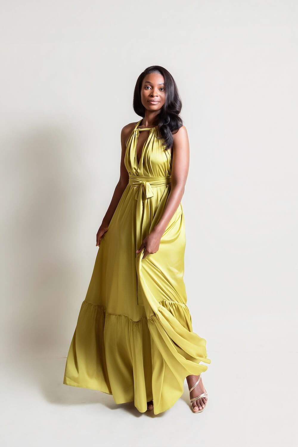 De Chine Frill Dress